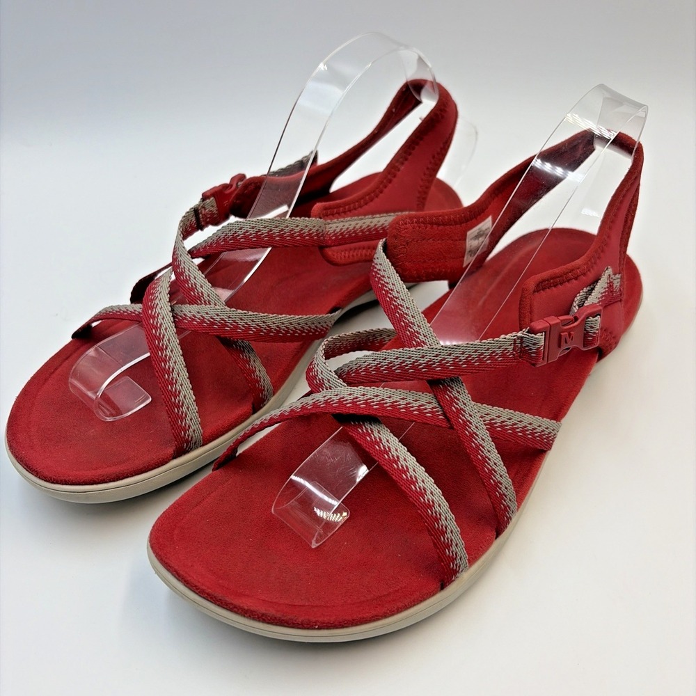 Merrell Red Chili District Muri Lattice Strap Sandals Outdoors Comfort Womens 11